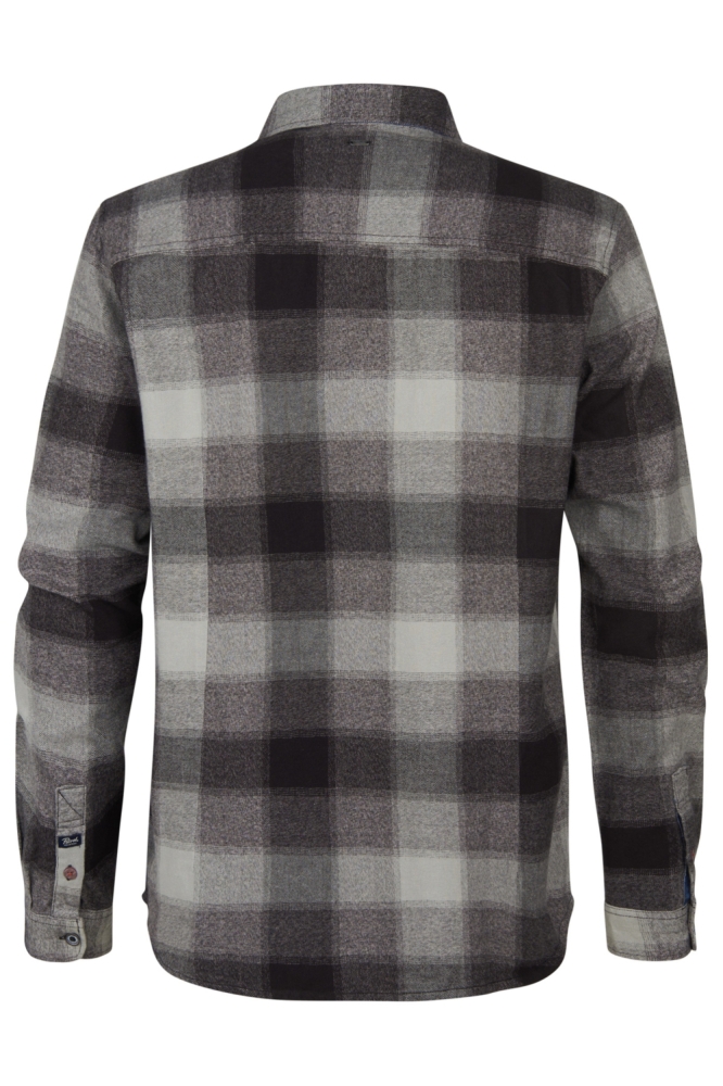 GEBLOKT OVERHEMD MET PUNTKRAAG M 3050 SIL417 9111 Deep Black